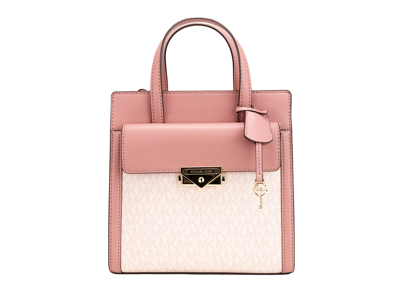Michael Kors Emilia Small Signature PVC Bucket Bag Messenger Handbag